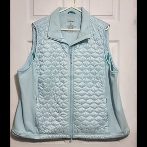 L.L. Bean Women's 3x Quilted Light Blue Thinsulate Vest